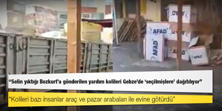 Günboyu Gazetesi yazarı Fatih Ergin paylaştı: "Selin yıktığı Bozkurt'a gönderilen yardım kolileri Gebze'de 'seçilmişlere' dağıtılıyor"