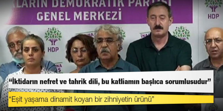 HDP'li Mithat Sancar: İktidarın nefret ve tahrik dili, bu katliamın başlıca sorumlusudur