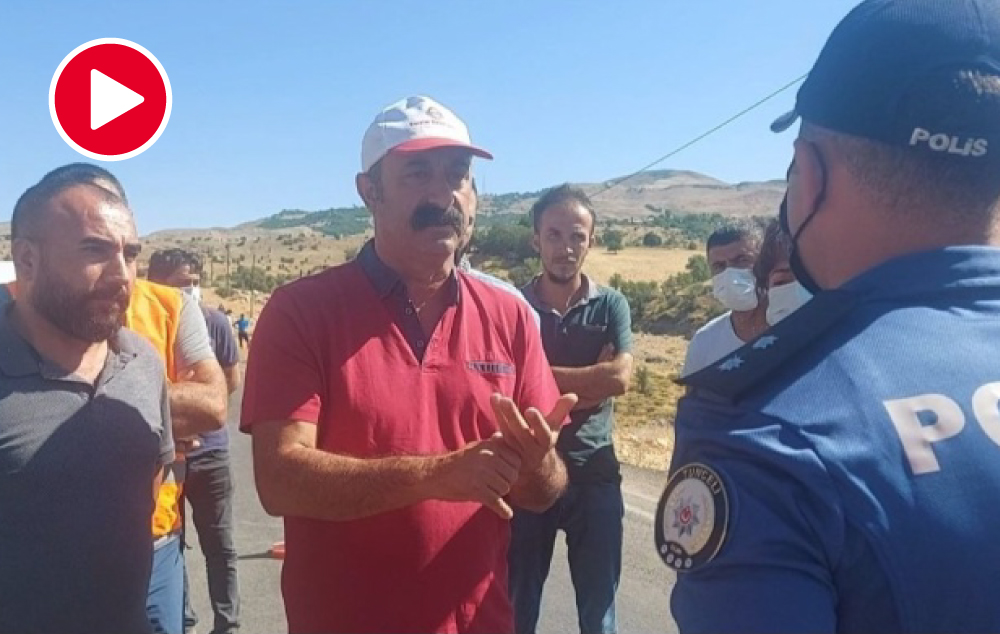 Hozat’taki yangını söndürmeye giden gruba polis engeli