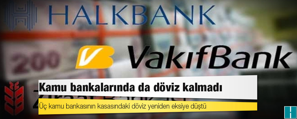 Kamu bankalarında da döviz kalmadı