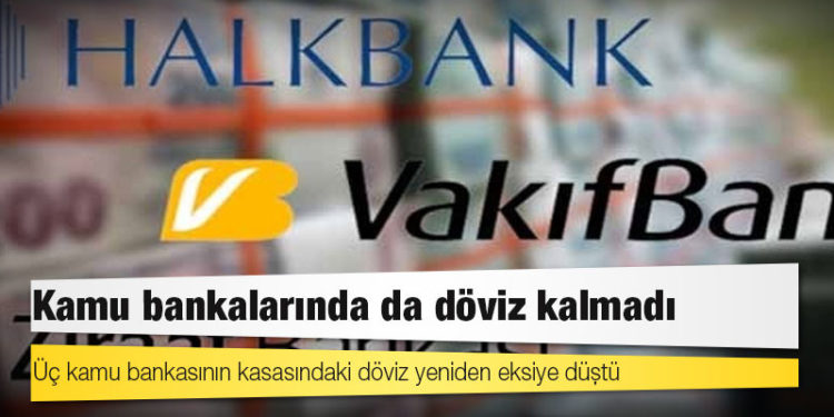 Kamu bankalarında da döviz kalmadı