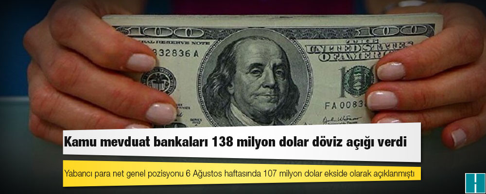 Kamu mevduat bankaları 138 milyon dolar döviz açığı verdi