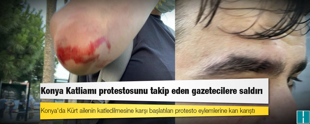 Konya Katliamı protestosunu takip eden gazetecilere saldırı