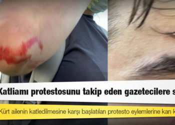 Konya Katliamı protestosunu takip eden gazetecilere saldırı