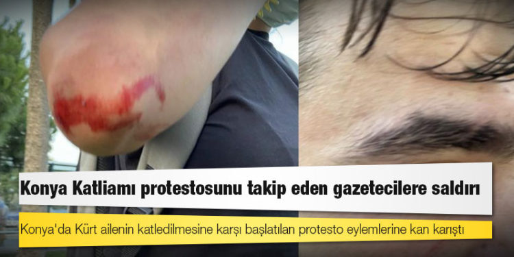 Konya Katliamı protestosunu takip eden gazetecilere saldırı