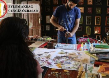 Kurutulmuş çiçeklerden tablolar