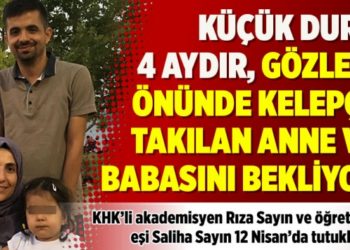 K&uuml;&ccedil;&uuml;k Duru 4 aydır, g&ouml;zleri &ouml;n&uuml;nde kelep&ccedil;e takılan anne ve babasını bekliyor