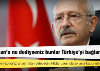 Kılıçdaroğlu'ndan ABD'ye: Erdoğan ile yaptığınız anlaşmaları geleceğin iktidar üyesi olarak asla kabul etmiyoruz