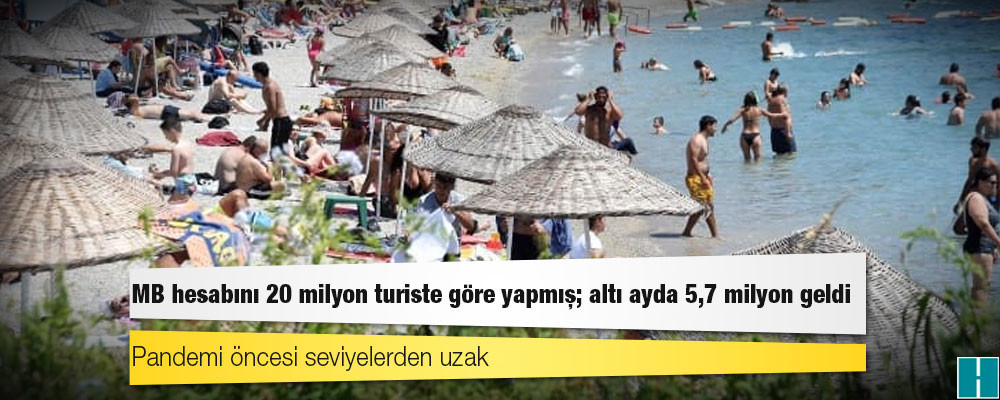 MB hesabını 20 milyon turiste göre yapmış; altı ayda 5,7 milyon geldi