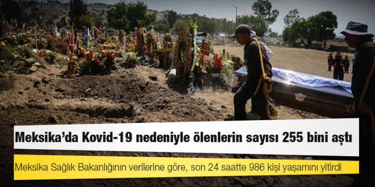 Meksika'da Kovid-19 nedeniyle ölenlerin sayısı 255 bini aştı