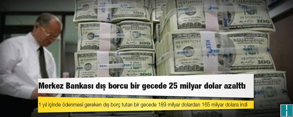 Merkez Bankası dış borcu bir gecede 25 milyar dolar azalttı