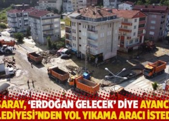 "Saray, ‘Erdoğan gelecek’ diye Ayancık Belediyesi'nden yol yıkama aracı istedi!"