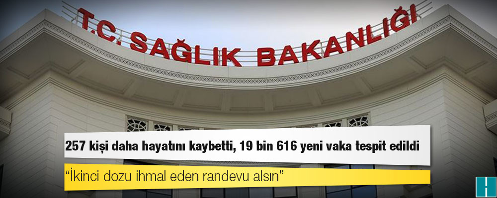 Türkiye'de Koronavirüs: 257 kişi daha hayatını kaybetti, 19 bin 616 yeni vaka tespit edildi