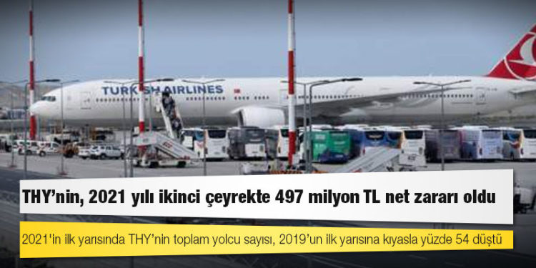 THY'nin, 2021 yılı ikinci çeyrekte 497 milyon TL net zararı oldu