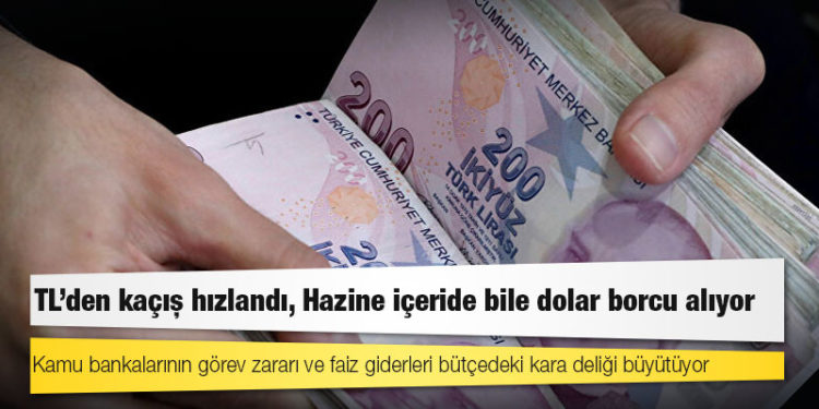 TL’den kaçış hızlandı, Hazine içeride bile dolar borcu alıyor