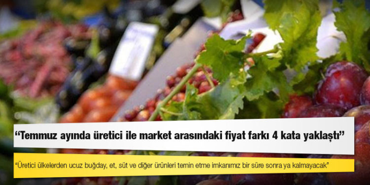 TZOB Başkanı Bayraktar: Temmuz ayında üretici ile market arasındaki fiyat farkı 4 kata yaklaştı