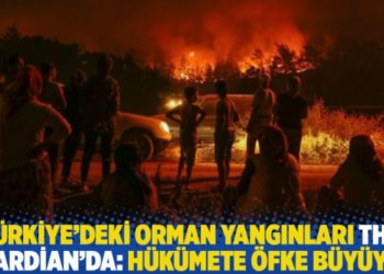 T&uuml;rkiye'deki orman yangınları The Guardian'da: H&uuml;k&uuml;mete &ouml;fke b&uuml;y&uuml;yor