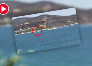Yangın söndürme uçağı, jet-skiye takıldı!
