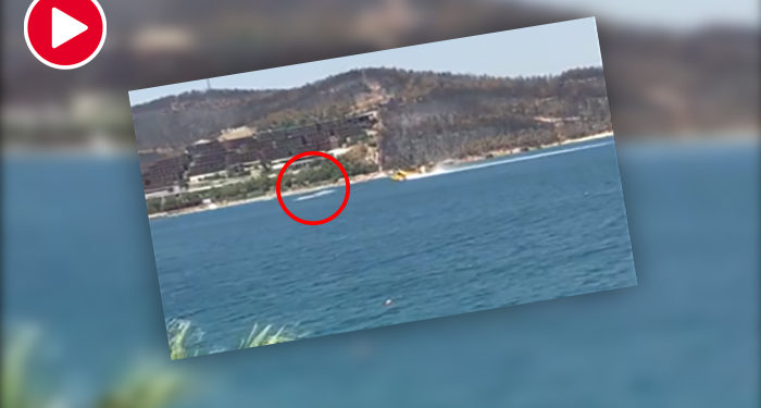 Yangın söndürme uçağı, jet-skiye takıldı!
