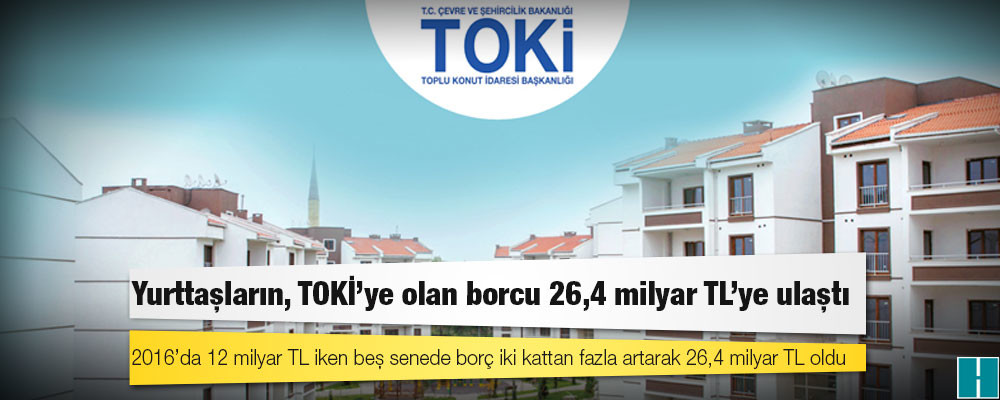 Yurttaşların, TOKİ'ye olan borcu 26,4 milyar TL'ye ulaştı