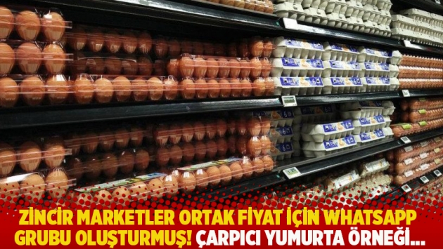 Zincir marketler ortak fiyat için WhatsApp grubu oluşturmuş! Çarpıcı yumurta örneği...