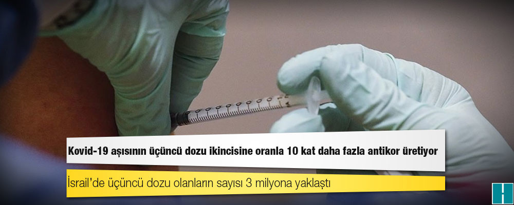 İsrail'deki araştırmaya göre Kovid-19 aşısının üçüncü dozu ikincisine oranla 10 kat daha fazla antikor üretiyor