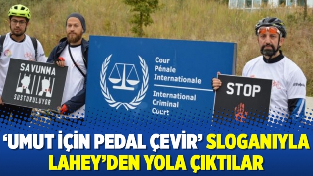 ‘Umut İçin Pedal Çevir’ sloganıyla Lahey’den yola çıktılar