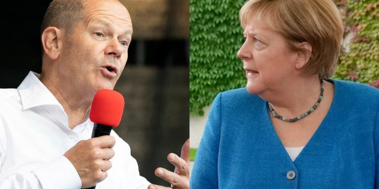 Merkel, Almanya’da seçimleri kazanan SPD lideri Olaf Scholz’u tebrik etti