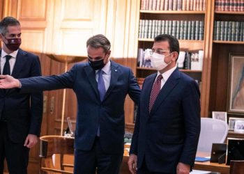 Ekrem İmamoğlu, Atina’da Yunanistan Başbakanı Miçotakis ile bir araya geldi