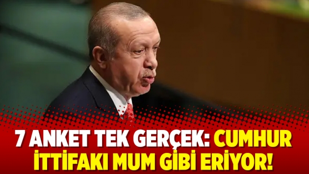 7 anket tek gerçek: Cumhur İttifakı mum gibi eriyor!