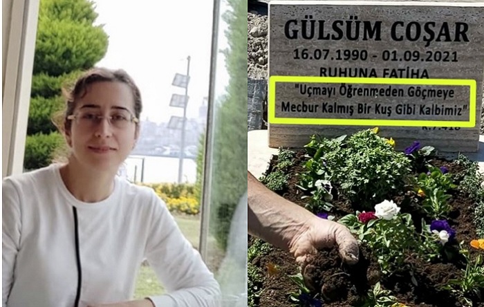 İhraç hakim Gülsüm Coşar’ın mezar taşındaki yazı AKP rejiminin zulmünü özetledi