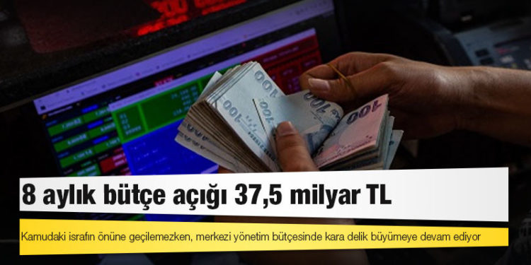 8 aylık bütçe açığı 37,5 milyar TL