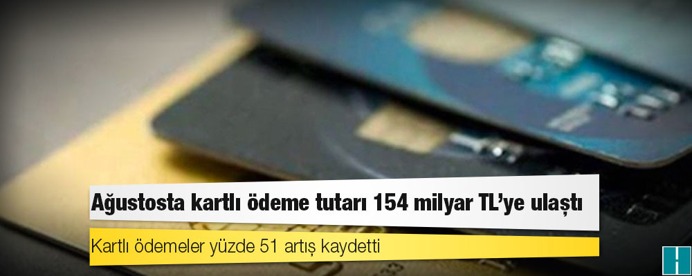 Ağustosta kartlı ödeme tutarı 154 milyar TL'ye ulaştı