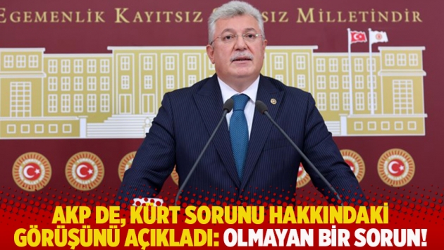 AKP de, Kürt sorunu hakkındaki görüşünü açıkladı: Olmayan bir sorun