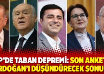 AKP'de taban depremi: Son ankette Erdoğan'ı d&uuml;ş&uuml;nd&uuml;recek sonu&ccedil;!