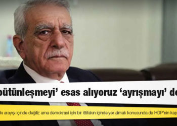 Ahmet Türk: Biz seçim ittifakı arayışı içinde değiliz ama demokrasi için bir ittifakın içinde yer almak konusunda da HDP'nin kapıları açıktır