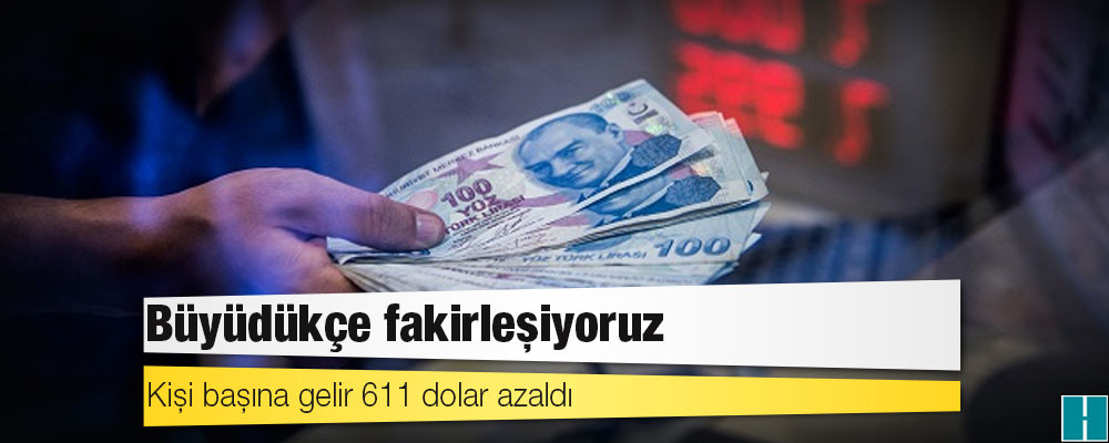 Büyüdükçe fakirleşiyoruz: Kişi başına gelir 611 dolar azaldı