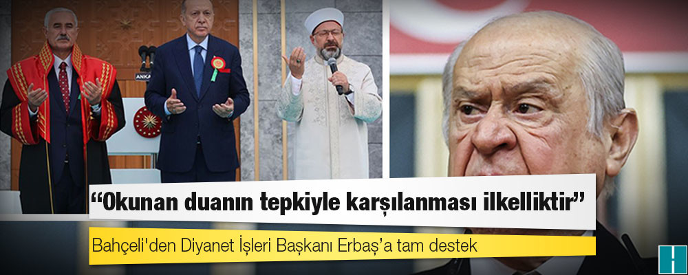 Bahçeli, Diyanet İşleri Başkanı Erbaş’a ‘tam destek’ açıkladı, tepki gösterenlerin “ilkellik” yaptığını söyledi