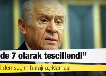 Bahçeli’den seçim barajı açıklaması: “Yüzde 7 olarak tescillendi”