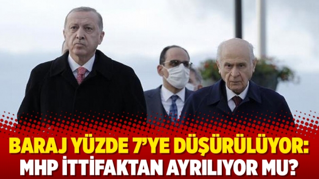 Baraj yüzde 7’ye düşürülüyor: MHP ittifaktan ayrılıyor mu?