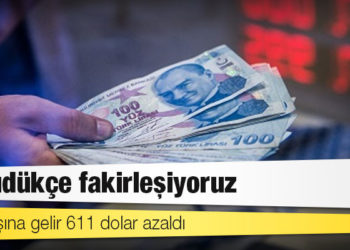 Büyüdükçe fakirleşiyoruz: Kişi başına gelir 611 dolar azaldı