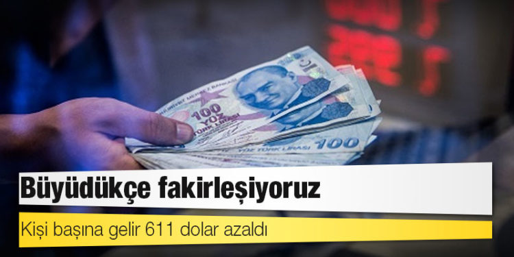 Büyüdükçe fakirleşiyoruz: Kişi başına gelir 611 dolar azaldı