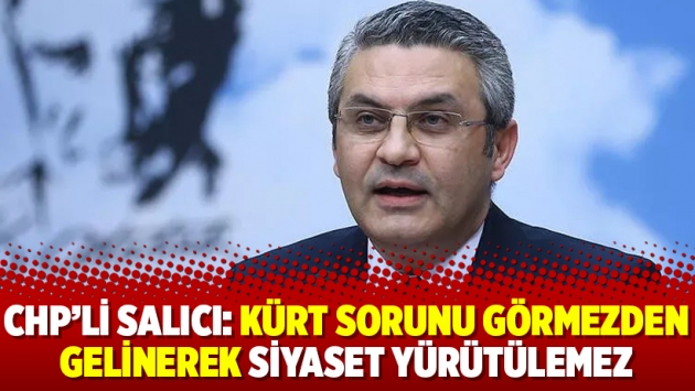 CHP’li Salıcı: Kürt sorunu görmezden gelinerek siyaset yürütülemez