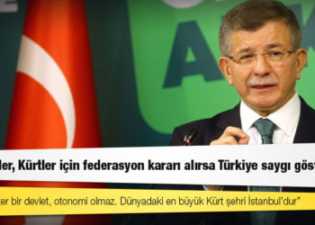 Davutoğlu: Suriyeliler, Kürtler için federasyon kararı alırsa Türkiye saygı göstermeli