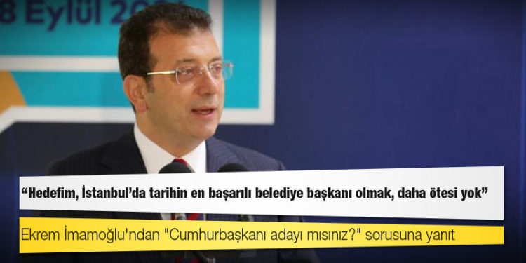 Ekrem İmamoğlu'ndan "Cumhurbaşkanı adayı mısınız?" sorusuna yanıt: Hedefim, İstanbul'da tarihin en başarılı belediye başkanı olmak, daha ötesi yok