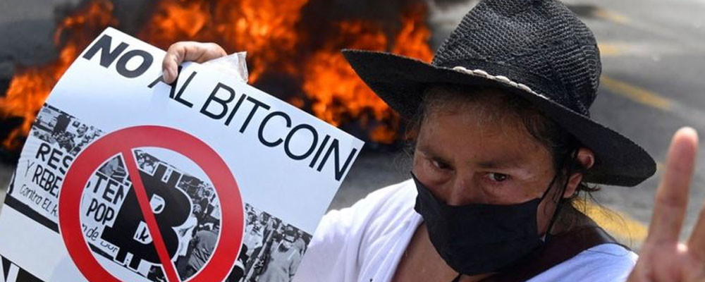 El Salvador’da Bitcoin protestoları