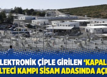 Elektronik &ccedil;iple girilen &lsquo;kapalı&rsquo; m&uuml;lteci kampı Sisam adasında a&ccedil;ıldı