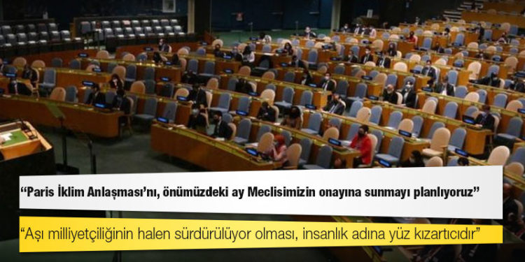Erdoğan, BM Genel Kurulu'nda konuştu: Aşı milliyetçiliğinin halen sürdürülüyor olması, insanlık adına yüz kızartıcıdır