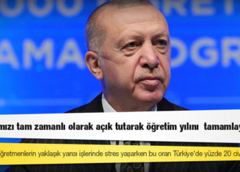 Erdoğan: Okullarımızı tam zamanlı olarak açık tutarak öğretim yılını  tamamlayacağız