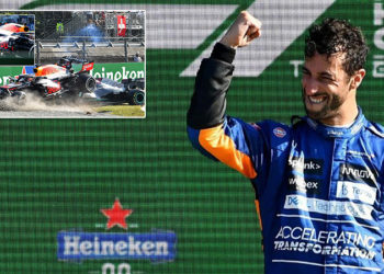 F1 İtalya GP | Verstappen'le Hamilton kaza yaptı; McLaren ve Ricciardo yıllar sonra kazandı
